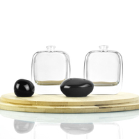Portable 30ml 50ml ovale plat bouteille de parfum en verre givré verre clair soins de la peau emballage cosmétique parfum verre vaporisateur
