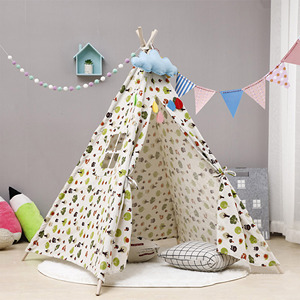 2023 nuevas tiendas portátiles para niños Wigwam tiendas de campaña plegables para niños <span class=keywords><strong>Tipi</strong></span> bebé, casa de juegos grande niña princesa Castillo decoración de habitación infantil/ - Product Image 5