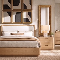 Lit en bois massif moderne de taille personnalisable pour la maison, la chambre à coucher, la villa, la maison d'hôtes, les projets