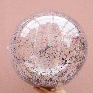 Pelota de Playa Inflable de PVC Yuglow con Lentejuelas Brillantes, Juguete Acuático para Niños, Deportes Acuáticos, Fiesta en la Piscina - Product Image 3