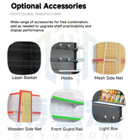 Étagère modulaire moderne à un seul côté pour les magasins de proximité, les en-cas, les produits alimentaires, les présentoirs de marchandises, les stands de supermarché