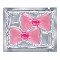 Masque pour les yeux en hydrogel rouge, patchs pour les yeux au collagène, hydratants, raffermissants, éclaircissants, anti-rides, étiquette privée, logo personnalisé, OEM, ODM