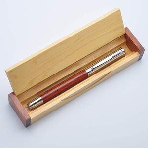 Stylo à roulettes en bois de rose, 1 pièce, avec boîte en bois élégante, Compatible avec l'<span class=keywords><strong>allemagne</strong></span> meuleuse, recharge, parfait pour les cadeaux - Product Image 6