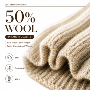 Guêtres personnalisées avec logo pour femmes, en tricot côtelé, vente en gros sous marque privée - Product Image 5