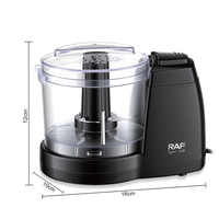 Picadora de Alimentos Eléctrica RAF R.7068, 150W, 750ML, 220-240V, Cuchillas de Acero Inoxidable, Recipiente Extraíble, Control de un Toque para Procesar Carne