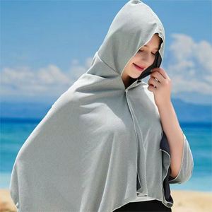 2025 Wholesale Cooling Hoodie <b>Towel</b> Luxury Outdoor Sport Quick-dry Poncho <b>Beach</b> <b>Towel</b> for Hiking - Product Image 4