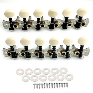 Clavijas de Afinación para Guitarra Acústica de 12 Cuerdas, 6L6R Cromadas, Clavijeros de <span class=keywords><strong>Mandolina</strong></span> con Doble Orificio - Product Image 1