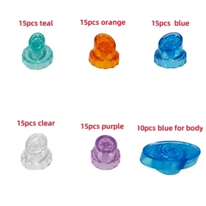 Lot de 15 embouts Hydra Tips Hydro <span class=keywords><strong>Face</strong></span> Peel, grands bleus transparents, petits turquoise, expédition rapide - Product Image 1