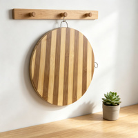 Planche à découper en bambou naturel de qualité alimentaire, motif zèbre, avec rainure pour les jus, planche à découper de cuisine double face, table à manger