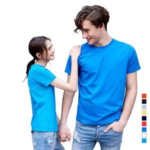 Design Customized 170gsm Blue T-shirt 100% Coton Screen Printing Make Your Own Design O-Neck Collar No Label Men's T-shirt - Product Image 3