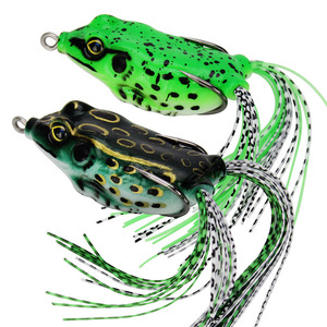 GS4207 Low Sales Fishing Frog Leurre Snakehead <span class=keywords><strong>Bass</strong></span> Bait Frog <span class=keywords><strong>Double</strong></span> Hook Lifelike <span class=keywords><strong>Double</strong></span> Propellers Frogs Soft Bait Fishing Lures - Product Image 5