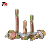 Tornillo Autorroscante de Acero Galvanizado con Color Personalizado, Hexágono Externo, Rosca Fina Métrica, Tipo Cola de Golondrina, para Diversas Aplicaciones de Perforación