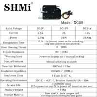 Serrure intelligente sans clé XG09 5V multi-tension avec déverrouillage instantané et double mode pour casier à colis et coffre-fort