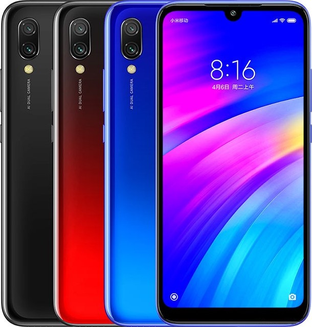 Unlock Redmi 7 4GB+64GB 3+32GB AI Dual Camera Android 9 CDMA Dual SIM Dual Standby Touchscreen Mobile Chinese Brand Smartphone