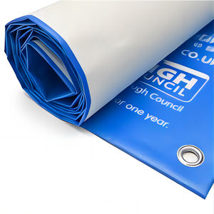 لافتة إعلانية خارجية مرنة قابلة لإعادة الاستخدام مقاومة للماء من البي في سي الثقيل بألوان كاملة مخصصة 13 أونصة و18 أونصة - Product Image 1