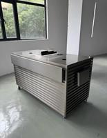 Chariot de bar mobile multifonctionnel en acier inoxydable sur mesure, comptoir de bar pré-assemblé sans installation pour usage commercial