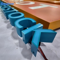Enseigne publicitaire extérieure personnalisée en acier inoxydable, lettres lumineuses étanches pour devanture de magasin et restaurant