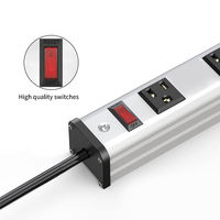 Regleta de alimentación PDU con 11 tomas de CA, cable de extensión, protector contra sobretensiones y sobrecargas, para montaje en rack, gabinete o banco de trabajo