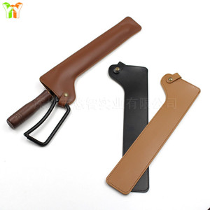 In stock: Outdoor camping <b>fire</b> tongs leather cover, charcoal tongs leather storage bag, BBQ waist hanging <b>tool</b> tongs protective - Product Image 2