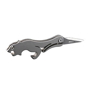 Llavero Plegable de Alta Calidad TC4, Cuchillo de Bolsillo con Mango de Tigre y Leopardo, EDC, Peso Ligero, Alta Calidad, con Abridor de Botellas, 1 Unidad, 2 Unidades - Product Image 2