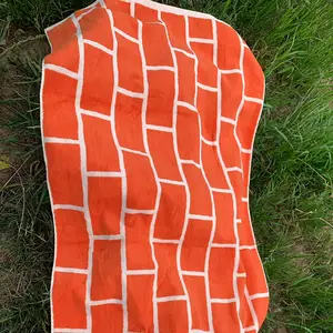 Custom Logo Yarn-Dyed Knitted Organic Cotton Jacquard Beach Bath Towel With Cute Pattern Custom Jacquard Beach Towel