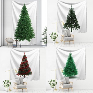 Arbre de Noël personnalisé série chambre à coucher esthétique pique-nique feuille couvre-lit affiche couverture Art impression tapisserie tenture murale décor - Product Image 2