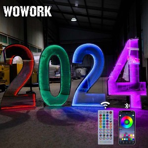 Marco de Metal Personalizado en 3D con Letras y Números de Mosaico para Eventos, Fotos, Cabina de Fotos, Suministros para Bodas, WOWORK Fushun 2026 - Product Image 6
