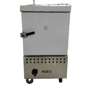 6 Trays Flat Door High Quality Stainless Steel LNG Gas Rice Steamer Cabinet - A Perfect Choice for Your Restaurant or Hotel
