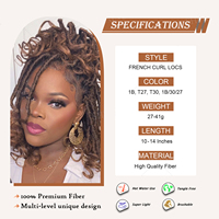 Extensions de cheveux au crochet Goddess Locs, Faux Locs avec pointes bouclées, Cheveux bouclés au crochet pré-bouclés, Extensions de tresses françaises bouclées