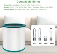Filter Udara HEPA Karbon Aktif untuk Dyson TP01 TP02 AM11 Penghilang Formaldehida 360 °   Penjernih Udara Sistem Tertutup