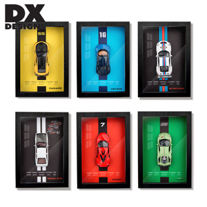 DX DESIGNS 3D Framed Wall Art <strong>Shadow</strong> <strong>Box</strong> <strong>Frame</strong>, 9x12" Handmade Modern Sports Car Themed Decorative Display Case for Boys Room - Product Image 3