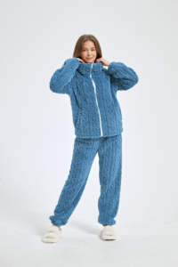<span class=keywords><strong>Pigiama</strong></span> Invernale Caldo <span class=keywords><strong>in</strong></span> Flanella Peluche Morbido Taglia Grande per Donne e Ragazze Abbigliamento da Casa - Product Image 2