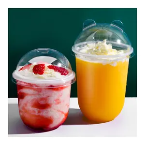 16 oz frosted plastic large yogurt cups disposable plastic ice cream sundae cups reusable drinking plastic iced coffee cups