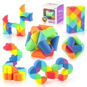 Yz các nhà sản xuất bán buôn giáo dục thời trang tùy chỉnh thông minh gấp nhựa ma thuật Cube cho trẻ em