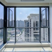 Fenêtre à ouverture extérieure avec cadre en aluminium robuste, excellente étanchéité et résistance au vent, idéale pour les maisons modernes, écoénergétique