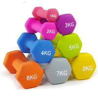 Ensemble d'haltères réglables en néoprène pour la musculation et le sport, 2 kg, 3 kg, 4 kg, 5 kg, 6 kg, personnalisables
