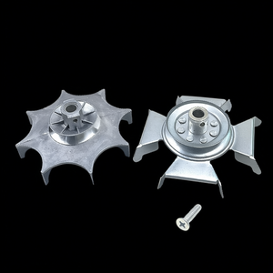 Poulie de moteur de machine à laver, axe de 10 mm et 12 mm, roue à courroie en aluminium et fer avec vis - Product Image 1