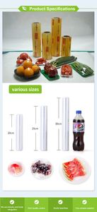 Vente directe d'usine, film plastique transparent en PE PVC de qualité alimentaire, film alimentaire avec coupeur coulissant - Product Image 5