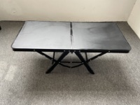 Table de Pickleball Pliante Camping Hauteur Réglable Table de Pique-Nique Mesh Top Petit Portable pour Extérieur Intérieur Grill BBQ Voyage