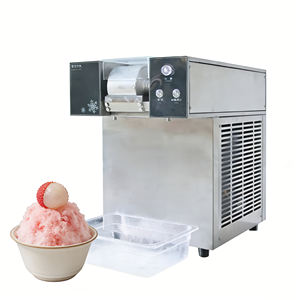 Máquina portátil para hacer hielo raspado con opción de batería para festivales al aire libre, mercados nocturnos, vendedores ambulantes, máquina para hacer hielo raspado Bingsu. - Product Image 1