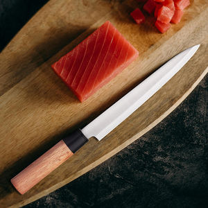 Buon prezzo nuovo arrivo 3 pezzi coltelli da cucina con manico in legno di faggio professionale 7 pollici Santoku 10 pollici lungo intaglio coltello da Chef - Product Image 4