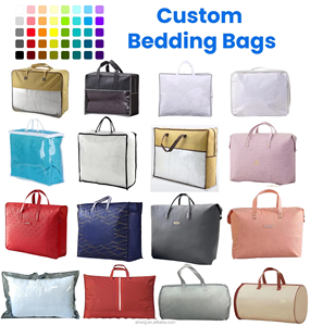 Sac de <span class=keywords><strong>rangement</strong></span> compressible en tissu Oxford à deux compartiments personnalisé pour les édredons en soie, grande capacité, multi-usages, maison, dortoir - Product Image 5