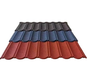 Tuiles de toit en métal revêtues de pierre de haute qualité Grain de bois/carreaux/carreaux romains Matériau de construction de nouvelle maison moderne - Product Image 3