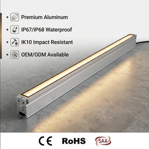 Lumière LED linéaire pour <span class=keywords><strong>sol</strong></span> extérieur, pour l'éclairage des parcs et des places, lumières décoratives pour chemins de jardin, lumière encastrée IP67 - Product Image 1