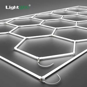 Fabricants vendant des lampes de plafond LED hexagonales à intensité variable, néon, pour salon de beauté, salon de coiffure, salle d'exposition automobile, haute luminosité, lavage de voitures - Product Image 4