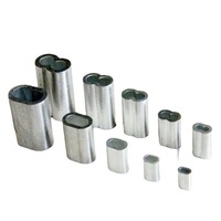 Manchons de sertissage en aluminium en forme de 8 Alpha, résistants à la corrosion, pour connecteurs de ligne de pêche et accessoires de terminaison.