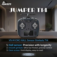 Émetteur radio Jumper T14 2.4G ELRS 1000mW EdgeTX Open Source avec capteur Hall pour télécommande de drone FPV et pièces d'avion RC