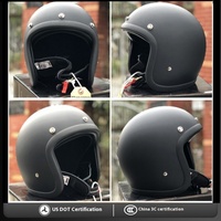 Casque de moto rétro vintage personnalisé, demi-ouvert, en coque ABS et fibre de verre, pour hommes et femmes