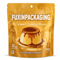 Sachets Mylar personnalisés 3,5g 7g 14g 28g avec fenêtre, anti-odeur, à l'épreuve des enfants, pochettes souples en aluminium pour emballage de capsules et suppléments
