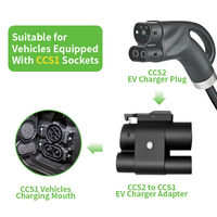 Adaptateur de charge DC personnalisé, connecteur EV DC & AC CCS2 vers CCS1, 1000V 250A 500A, adaptateur CCS2-CCS1 pour véhicules électriques américains